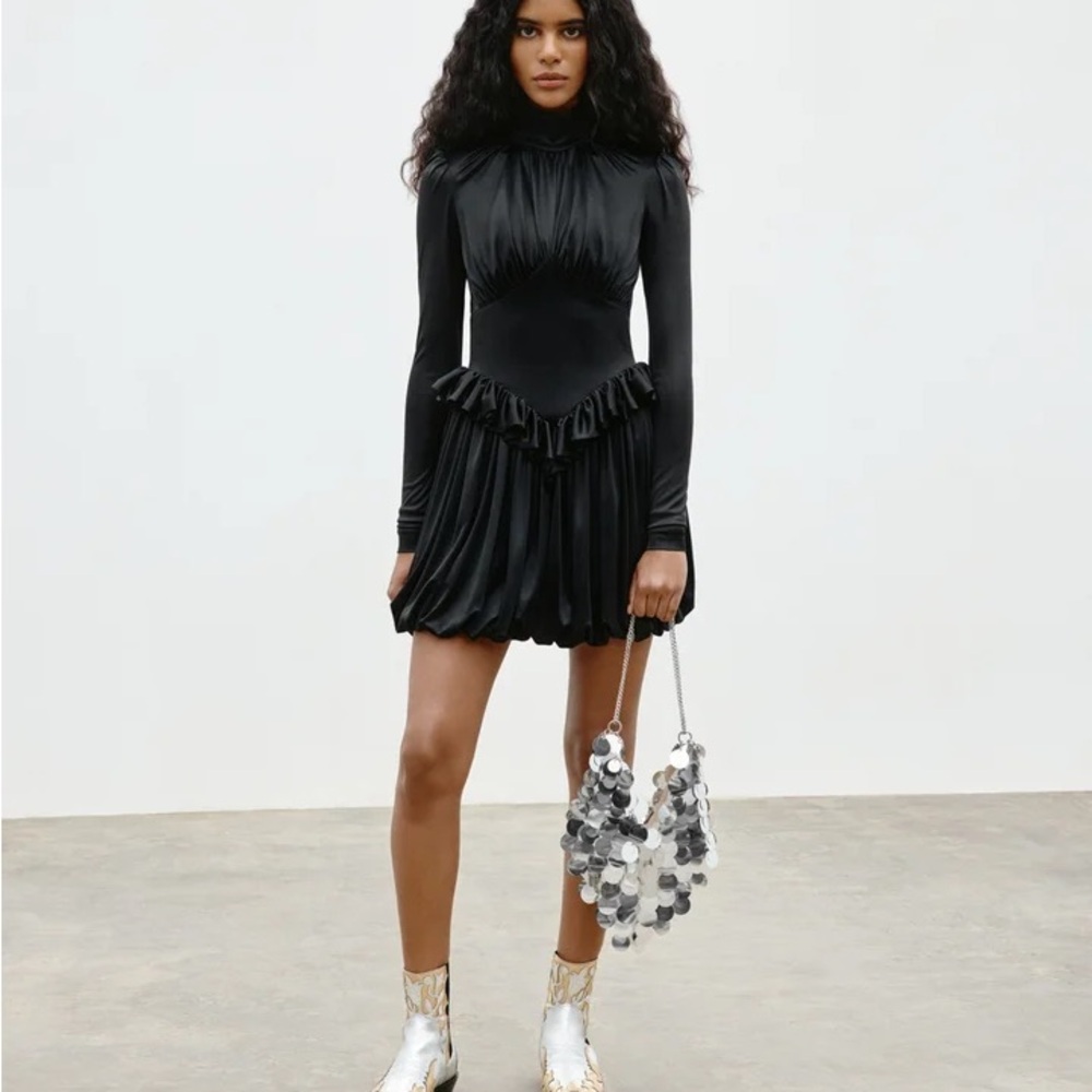 Rabanne H&M Black Long Sleeve Dress